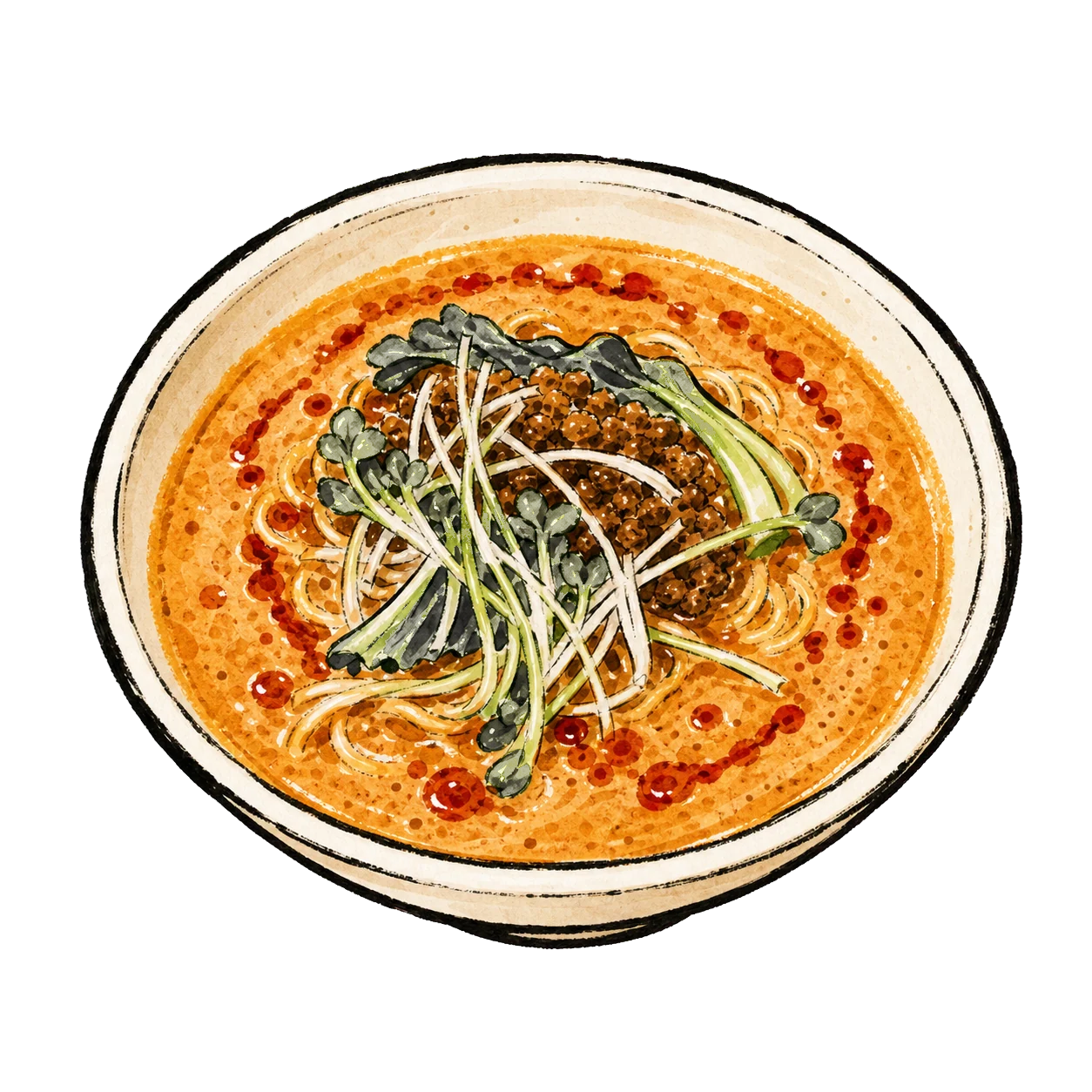 萬万亭の担々麺